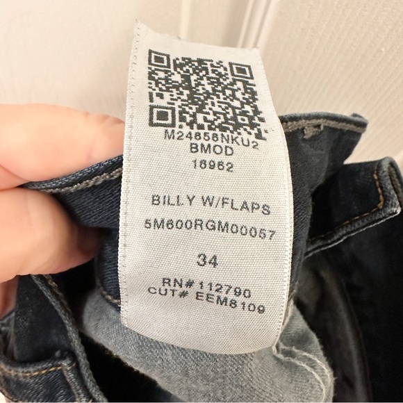 True Religion Billy With Flap Bootcut Jeans Blue Vintage sz 34 - Picture 8 of 11